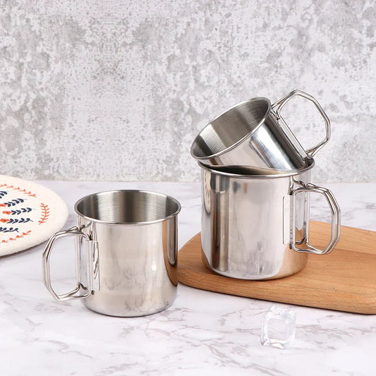 Stainless Steel Folding Handle Mug